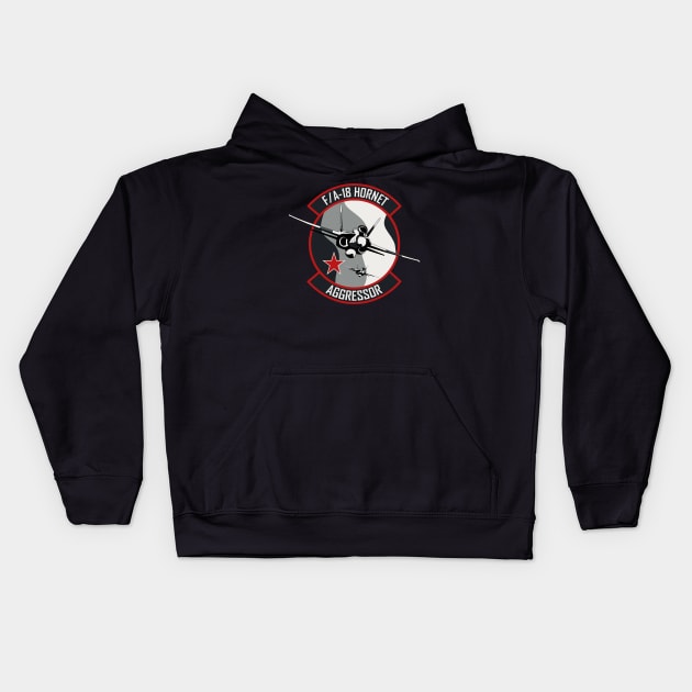 F/A-18 Hornet Aggressor Kids Hoodie by TCP